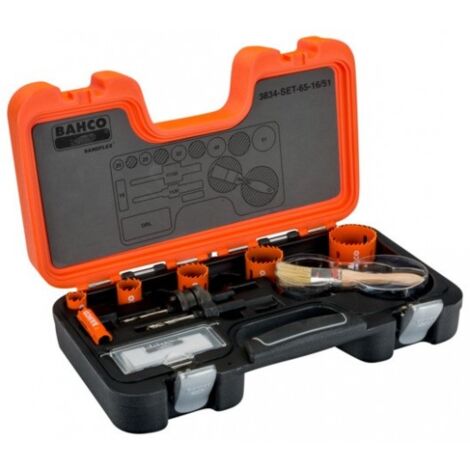 BAHCO - Jeu de scies trépans bimétal Sandflex pr les plaques en métal/bois, 16x51 mm -9p