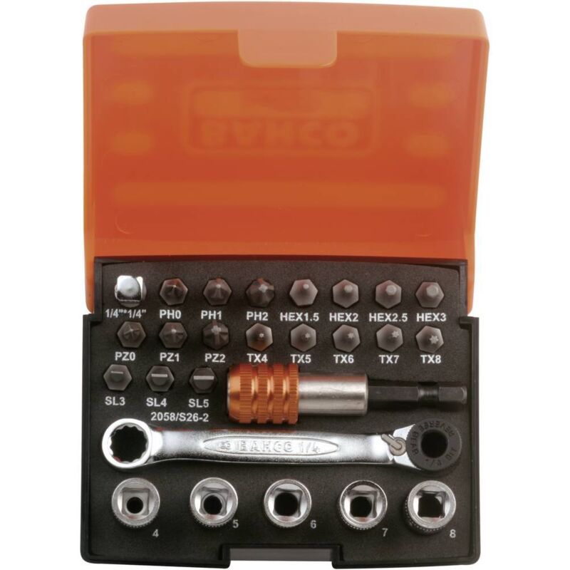 Bahco - Jeu de clés à douille 26 pièces 2058/S26-2