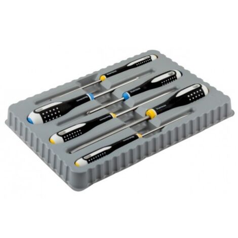 BAHCO - Jeu de tournevis ERGO™ en acier inoxydable pour vis à fente/Pozidriv - 6 pcs