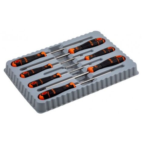 BAHCO - Jeu de tournevis Pozidriv/TORX® BahcoFit avec poignée en caoutchouc - 7 pcs