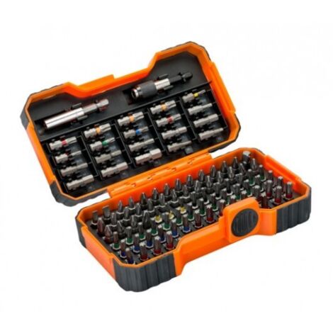 BAHCO - Jeu d'embouts 1/4" pr vis à fente/PH/PZ/6 pans/TORX® tamper, 30x19x28 mm -100 pc