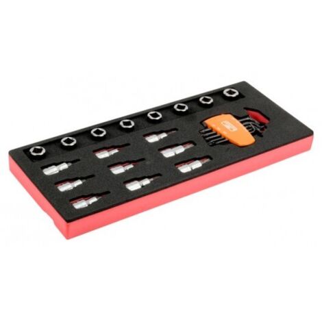 BAHCO - Jeu d'embouts et de douilles tournevis 1/2", module mousse 1/3 Fit&Go - 25 pcs