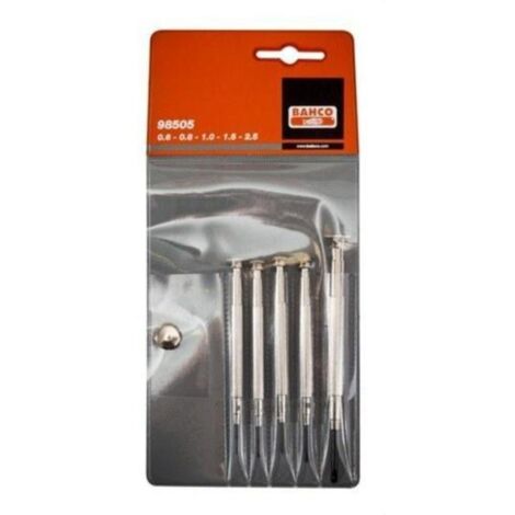 BAHCO jgo.dest. de precision 5pzas 98505 bahco , Juego destornilladores precision recto 100x65mm 98505 de la marca Bahco.