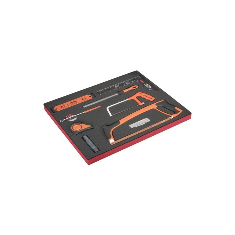 Bahco - Kit d'outils de mesure et de coupe, module mousse 3/3 Fit&Go - 9 pcs