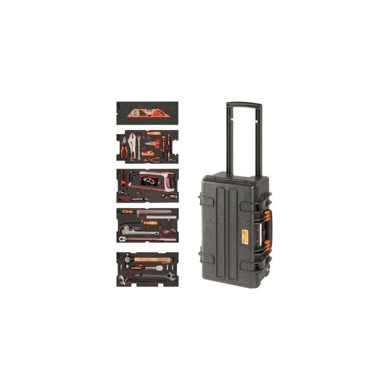 Bahco - Kit d'outils pr site offshore pétrole/gaz, mallette rigide usage intensif -41p