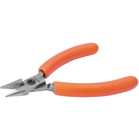 Bahco Kompakte Flachrundzangen mit orangefarbenen PVC-Griffen 121 mm