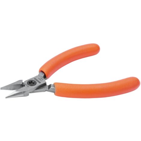 Bahco Kompakte Flachrundzangen mit orangefarbenen PVC-Griffen 144 mm
