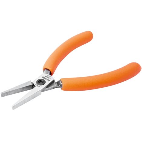 Bahco Kompakte Flachzangen mit orangefarbenen PVC-Griffen 129 mm
