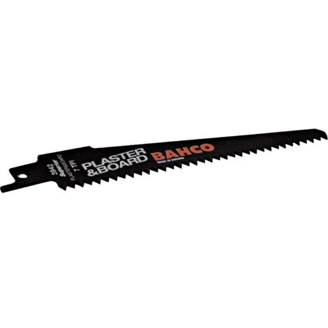 Bahco – Lame de scie sabre bimétal 150mm – Pour plâtre et panneaux en bois – 7 dents/pouce – Épaisseur 1.1mm pour coupes précises - 3942-150-7-SL