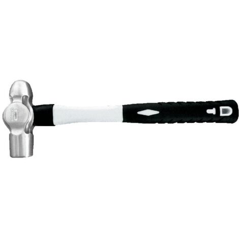 Bahco Marteau de serrurier à panne ronde en acier inoxydable avec manche en fibre de verre, 900 g - SS506-900-FB