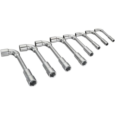 Bahco Metrischer, gekröpfter Doppelsteckschlüssel-Satz mit 12x6-Punkt-Dynamic-Drive-Profil - 8 Stück/Packung