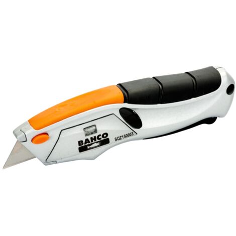 Bahco Mini-Cuttermesser mit automatischem Klingeneinzug und Kunststoffgriff, 170 mm