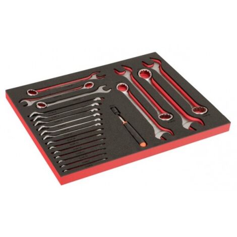 BAHCO - Module 3/3, clés mixtes & outil de préhension magnétique, lumière LED - 56 pc