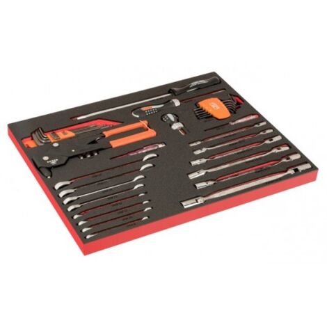 BAHCO - Module 3/3 marquage laser, clé mixte cliquet/clé tête pivotante/clés mâles-42pc