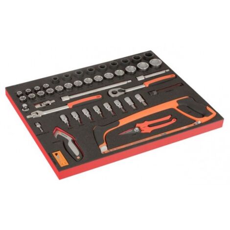 BAHCO - Module 3/3 marquage laser, douilles 1/2-douilles à choc 1/2-outils de coupe-56pc