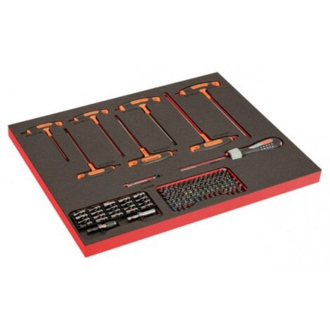 BAHCO - Module 3/3 marquage laser, Tvis à cliquet, Tvis manche T & jeu d'embouts-114pc
