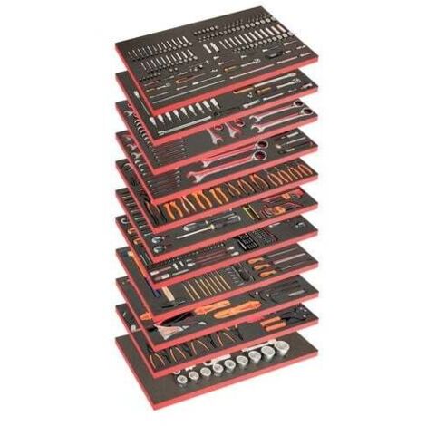 Bahco – Module de servante avec 11 outils à usage général – Compatible servantes MONSTER – Composition large clés, pinces, douilles, outils de frappe