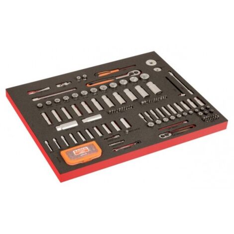 BAHCO - module Fit&Go 3/3 marquage laser, douilles 1/2" & 1/4" & jeu d'embouts - 139 Pcs