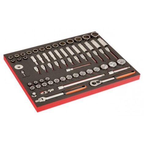 BAHCO - module Fit&Go 3/3 marquage laser, douilles standard et longues 1/2" - 67 Pcs