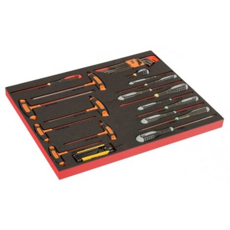 BAHCO - Module Fit&Go 3/3 marquage laser, tvis ERGO™, manche en T & clés mâles - 35 Pcs
