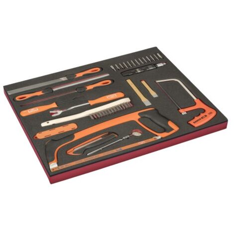 BAHCO - module Fit&Go 3/3, outils de coupe, limes et jeu tournevis à frapper - 23 Pcs