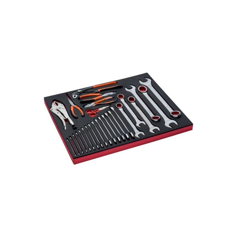 Jeu de pinces et clés, module mousse 3/3 Fit&Go - 27 pcs - Bahco