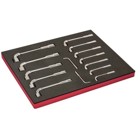 BAHCO - Module mousse Fit&Go 3/3,  clés à pipe 6 pans/12 pans - 14 Pcs