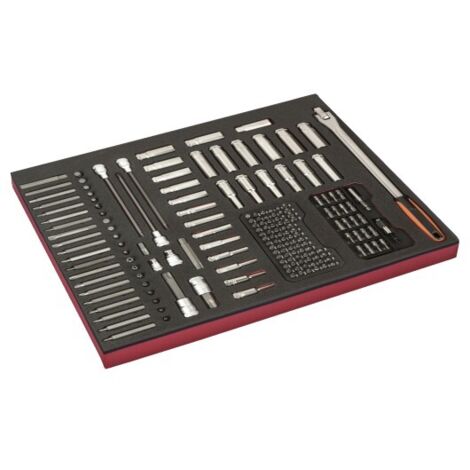 BAHCO - Module mousse Fit&Go 3/3, douilles 1/2" & 3/8"  & jeu d'embouts - 177 Pcs