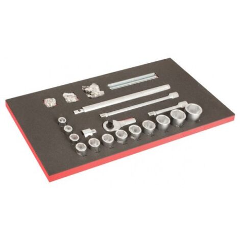 BAHCO - Module pour servante 40",  clips en métal pr douilles 1/4",3/8",1/2",3/4"-104pc