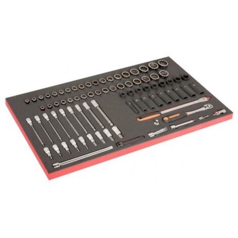 BAHCO - module pour servante 40", douilles 1/2" dimensions métriques et pouces - 76 Pcs