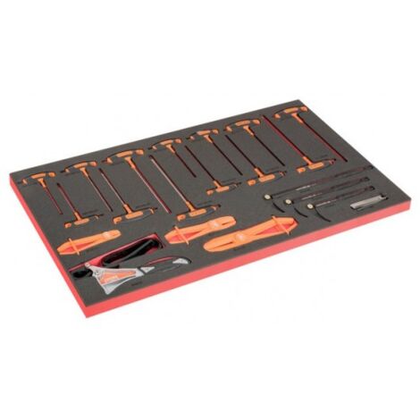 BAHCO - Module pr servante 40", clés mâles 6 pans en T/pieds biche/jauge d'épaisseur-21p