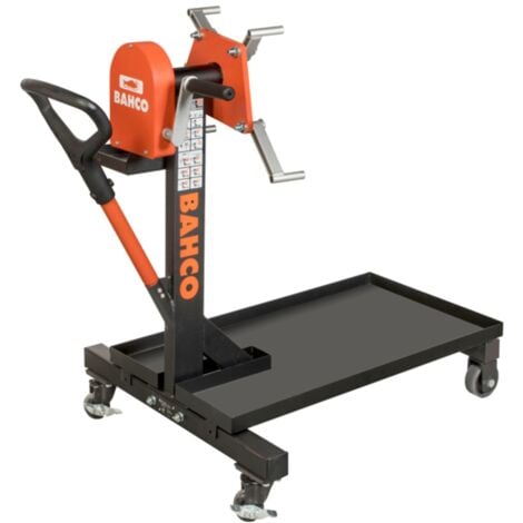 Bahco Motorständer mit Getriebe, Kapazität 500 kg, fahrbar, Übersetzung 70:1, BH8AC2-500