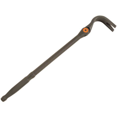 Bahco Multi-Position Crowbar with V-Claw Head – 360mm Heavy-Duty Pry Bar for Demolition and Construction Tasks