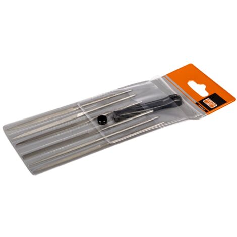 Bahco Nadelfeilensatz, Bastardhieb, ohne Heft 140 mm - 6-tlg., Hieb 0