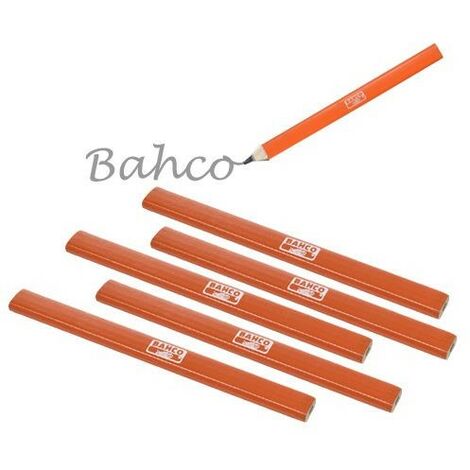 Bahco P-HB HB Grade Carpenters Pencils 5 Pack Orange
