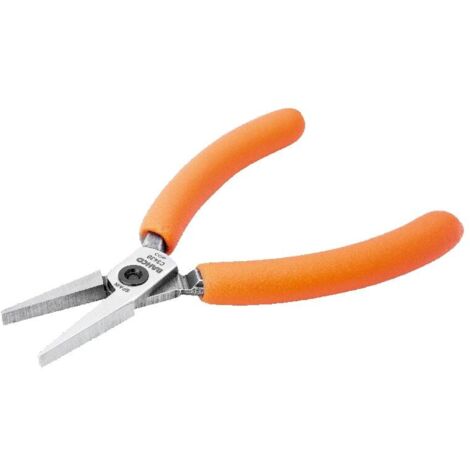 Bahco Pince à bec plat compacte avec poignées en PVC orange, 129 mm - C3430