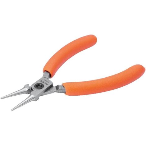 Bahco Pince à bec rond compacte avec poignées en PVC orange, 127 mm - C3530