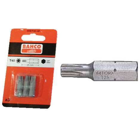 BAHCO POINTE TORX 1/459 S/T-40x2559S/T40-3P BLISTER 3 UNITÉS
