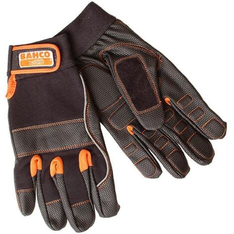 Bahco Power Tool Padded Palm Gloves - Large (Size 10) - Model BAHGL01010