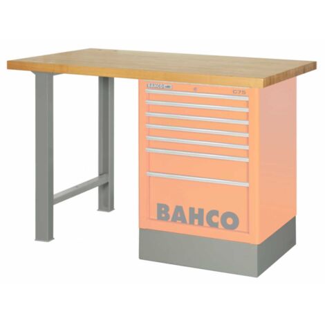 Bahco Robuste Holz-Arbeitsplatte zum Umfunktionieren der Werkstattwagen der Serie 1475k zu einer Werkbank, 1500 mm x 750 mm x 1030 mm