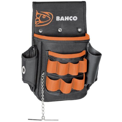 Bahco – Porte-outils pour électriciens 250 mm x 120 mm x 320 mm – Polyester 1680D – Renforts rivetés pour résistance – Accroches anti-rouille