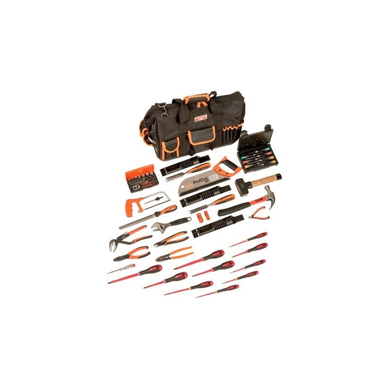 Bahco - Sac fermé avec jeu d'outils mro - 61 pcs