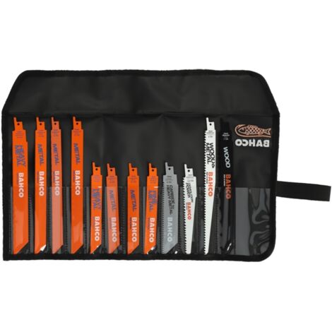 Bahco Sandflex Bimetall-Säbelsägeblätter-Satz für Metall - 12-tlg.