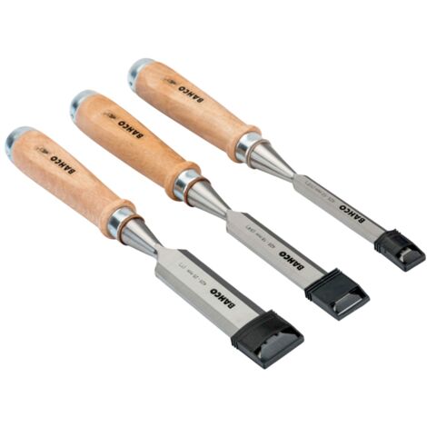 Bahco Satz Meißel mit Holzgriff, 3-tlg./Kartonverpackung