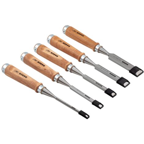 Bahco Satz Meißel mit Holzgriff, 5-tlg./Kartonverpackung