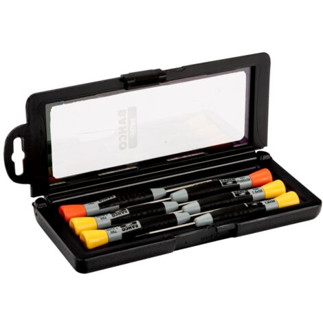 Bahco Satz Schraubendreher für Schlitz- und Phillips-Schrauben mit Präzisionsgriff, 1-1,8 mm und PH00-PH0 - 6-tlg.
