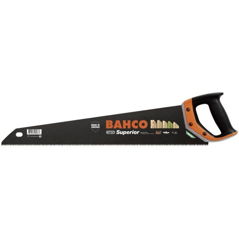 Bahco - Scie égoïne Superior ergo pour plâtre et panneaux en matériaux à base de bois 550mm 2600-22-XT-HP