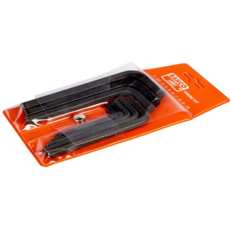Bahco Sechskant-Winkelschraubendreher-Satz, metrisch, phosphatiert 2-10 mm - 10-tlg.