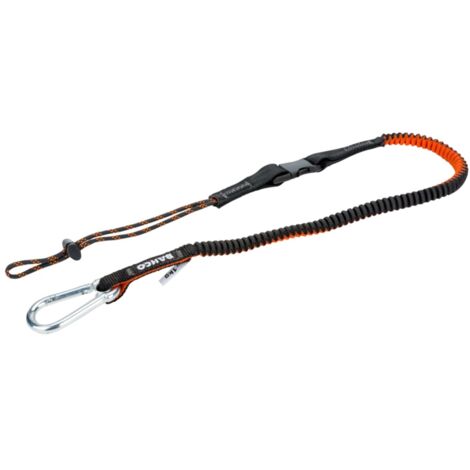 Bahco Sicherungsleine mit fest montiertem Karabiner und austauschbarer Schlaufe, 1 kg, 1,2 m