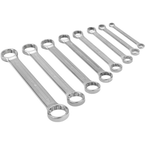 Bahco Standard-Doppelringschlüssel-Satz, flach - 8 Stück/Packung